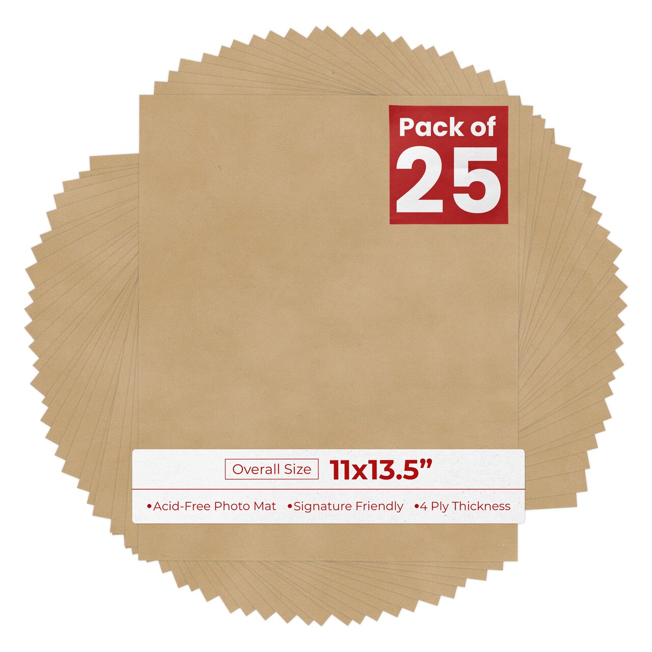Beige Suede 11x13.5 Uncut Mat Board - Blank Sheets, No Opening
